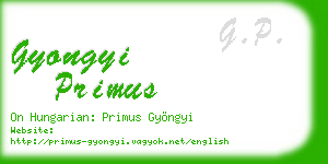 gyongyi primus business card