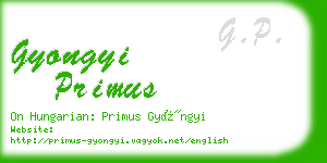 gyongyi primus business card